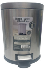 Stainless Steel Better Homes Gardens 1.3 Gallon Step Trash Can, Bathroom Size