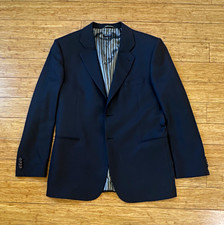 Vintage Giorgio Armani Men s Blazer IT 52 Black Cashmere Twill 2-Button