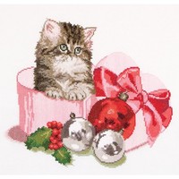 "Thea Gouverneur Kreuzstich Stickpackung \"WeihnachtskäTzchen Aida\", ZäHlmuster, 3"