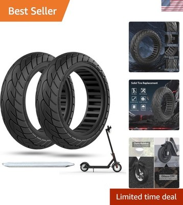 10×2.5 Zoll Ersatz-Vollgummireifen 60/70-6.5 für Ninebot G30 Max /G30D mit 1 ...