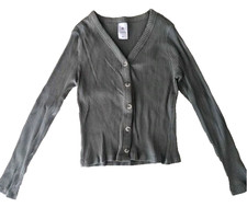 Target Top Long Sleeve Size 8 Ribbed Green