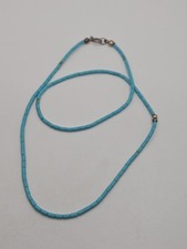 Vintage Southwestern Blue Turquoise Heishi Small Bead Necklace