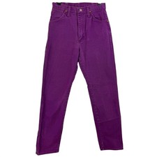 VTG Wrangler COWBOY CUT Women 26 Purple High Waisted Straight Leg Jeans 90s