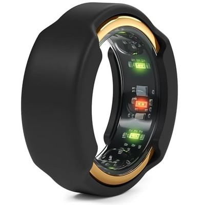  Smart Ring Protector - Silicone Ring Cover for Active S for 6/7/8/9 Black
