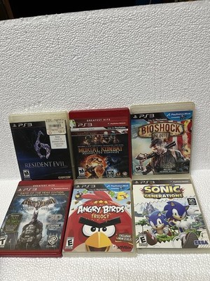 PS3 Game Lot Sonic Mortal Kombat Resident Evil Batman Angry Birds Smoke Smell