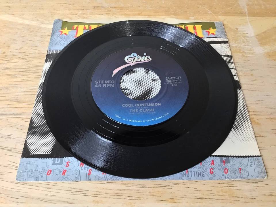 THE CLASH - Should I Stay or Should I Go / Cool Confusion 7 дюймов 45 дюймов Винил почти как новый/новый - Изображение 4 из 4