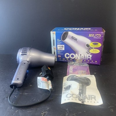 Vtg Conair Hair Dryer 169RL Cord Keeper 1875 Watt