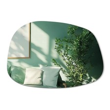 Specchio moderno asimmetrico parete lamiere sospese specchio parete bagno