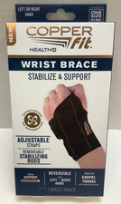 Copper Fit Wrist Brace, Adjustable, One Size Fits Most, Left/Right
