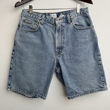 VTG Calvin Klein Denim Shorts Mens 32 Blue Double Stone Wash Workwear Jeans Y2K