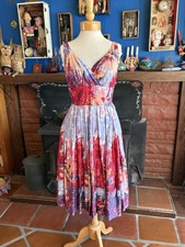 Retrospect’d  Elizabeth Style Paris Theme Novelty Print Dress US 8