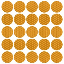 30Pcs Reflective Stickers Round Reflective Sticker Fluorescent Yellow