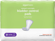 Women Incontinence Pads Overnight Bladder Control Postpartum Unscented 30ct