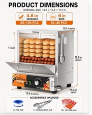 WantJoin Commercial Hot Dog Steamer Machine - 28.8QT Commercial Electric