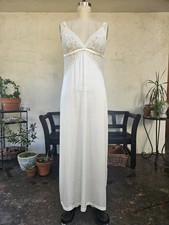 La Perla Ivory Silk Slip Dress Lace Nightgown Bridal Lingerie M Stretch Luxury