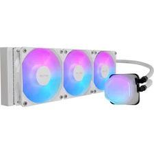 CoolerMaster Elite Liquid 360 360mm ARGB CPU Liquid Cooler, White