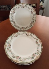 Krautheim Selb Bavaria 6 Dessertteller Brotteller Porzellan Blumen/Golddekor Top