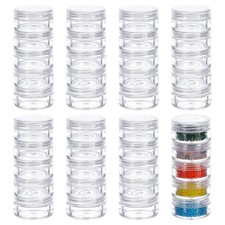 5G/5ML Stackable Round Plastic Containers 8 Column 5 Layer/Column Bead Stora...