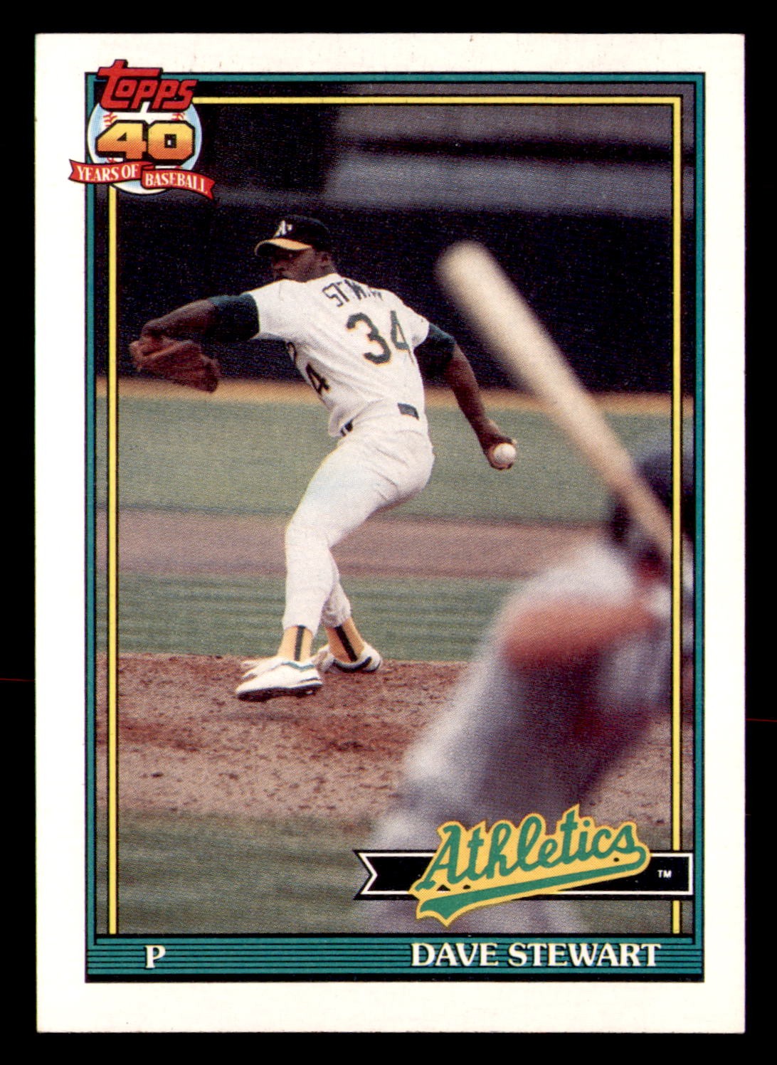 1991 Topps #580b Dave Stewart