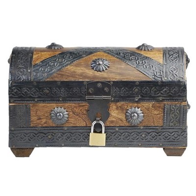 Brynnberg - Pirate Treasure Chest Storage Box - Pirat S 7.9x4.3x4.3 - Durable Wo