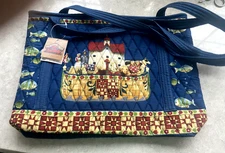 GREGG GIFTS - JIM SHORE HEARTWOOD CREEK -  NOAH'S ARK TOTE BAG 15"W X 10.5"H