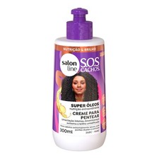 Salon Line - SOS Cachos Super Oleos - Creme para Pentear 300Ml - 10.14 FlOz 