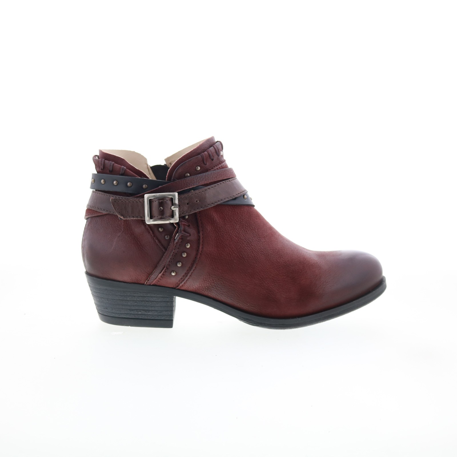 Женские ботильоны и ботильоны-пинетки Miz Mooz Booker из бордовой кожи на молнии 39