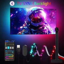 2026 Smart RGBIC LED TV Backlight with Camera Sync App Control Music Game Lights