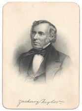 1882 Trautman Presidents of the United States Zachary Taylor Engraving 5x7