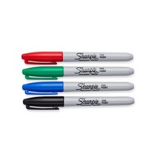 Sharpie Permanent Markers, Fine Point, 4 Count Pack of 1 , Assorted Colors