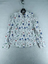 Boden Sienna Cotton Shirt Women's - Postcard From Paris NWOT Size 4 PETITE 