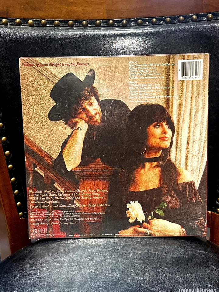Waylon Jennings And Jessi Colter - Leather And Lace Vinyl LP - Image 2 of 2