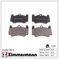 Zimmermann 23330.170.9 Bremsbelagsatz, Scheibenbremse
