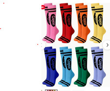 Crayola Knee High Socks 3 Pair per Pak Size 9-11 Shoe Size 4-10