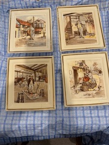 New Hall Dickens Wall Plaques Set of 4 Made In England
