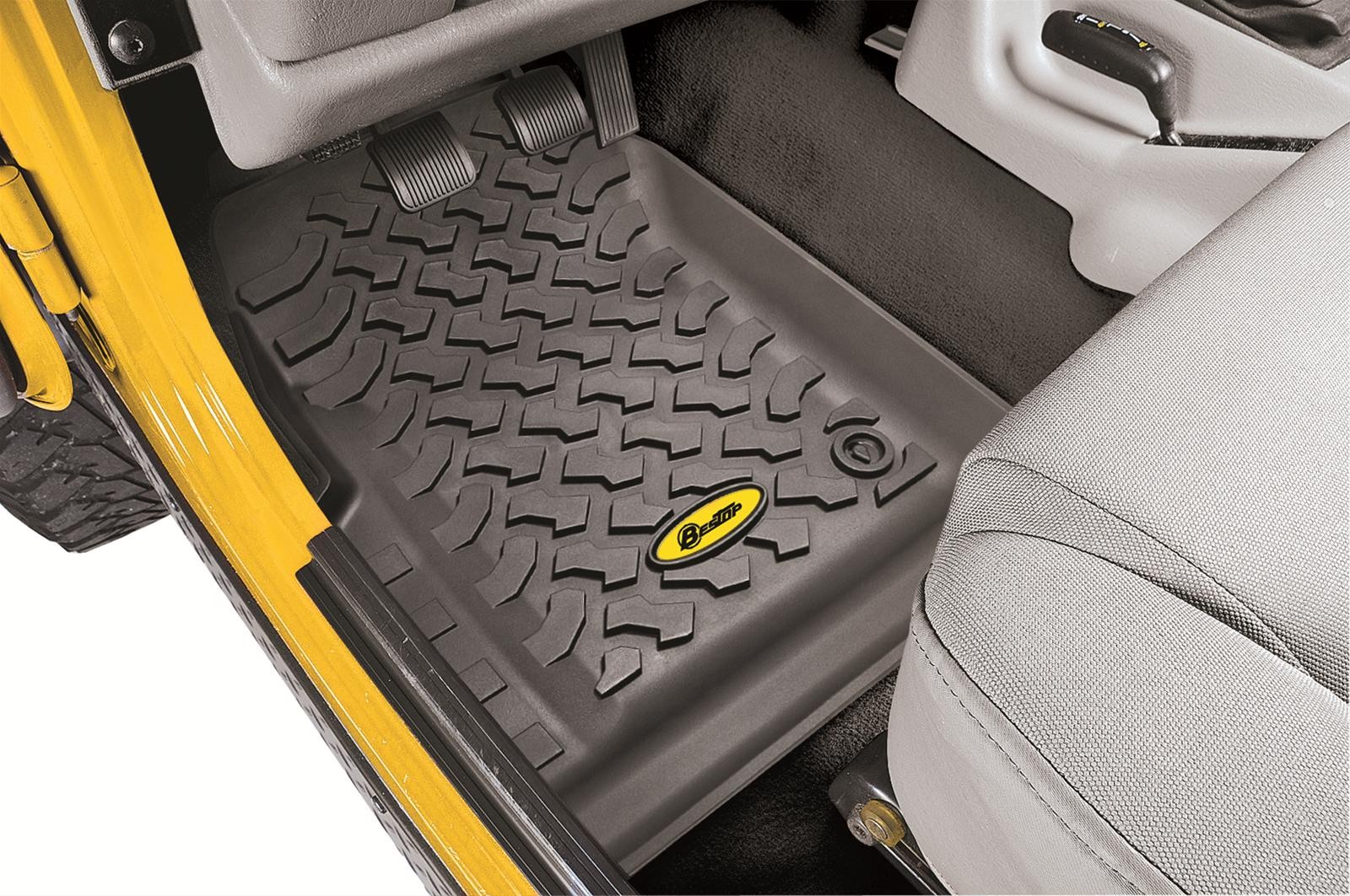 Bestop 51511-01 Floor Liner, Front Seat, Thermoplastic, Black, Fits Jeep, Pair