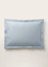 Ralph Lauren RL Quilted Sateen Argyle Standard Sham Blue Hycnth $145