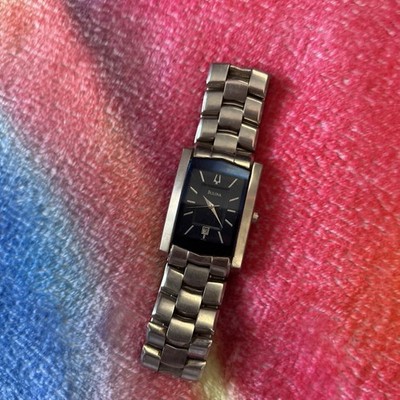 Bulova Men's 96B75 Calendar Watch Blue Face Stainless Steel Band
