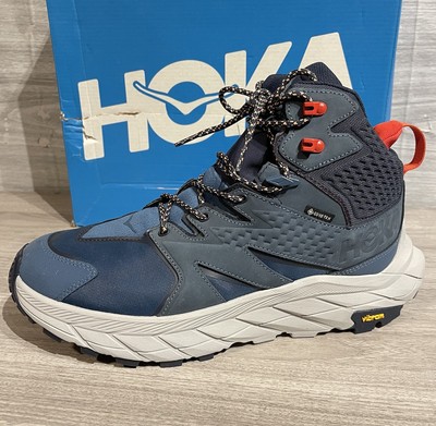 HOKA One Anacapa Mid GTX Boots Womens 11B Real Teal Outer Space Blue Hiking Shoe