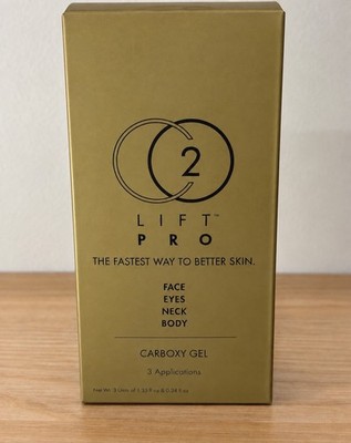 Brand New Unopened Box Of 3 CO2Lift Pro Treatments Carboxy Gel Masks