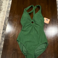 Shade & Shore Women s XS Green Textured Halte...
