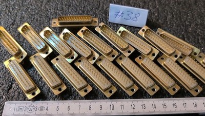 20x CANNON D-SUB 25 PIN STECKER VERGOLDET CONNECTOR MALE DB 25P NOS