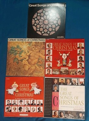 LOT of 5 Great Songs of Christmas LP Album Two, Five, Six, Eight, Nine vg-vg+