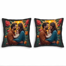 Set of 2 Throw Pillow Covers 18x18in - Vibrant Floral Design