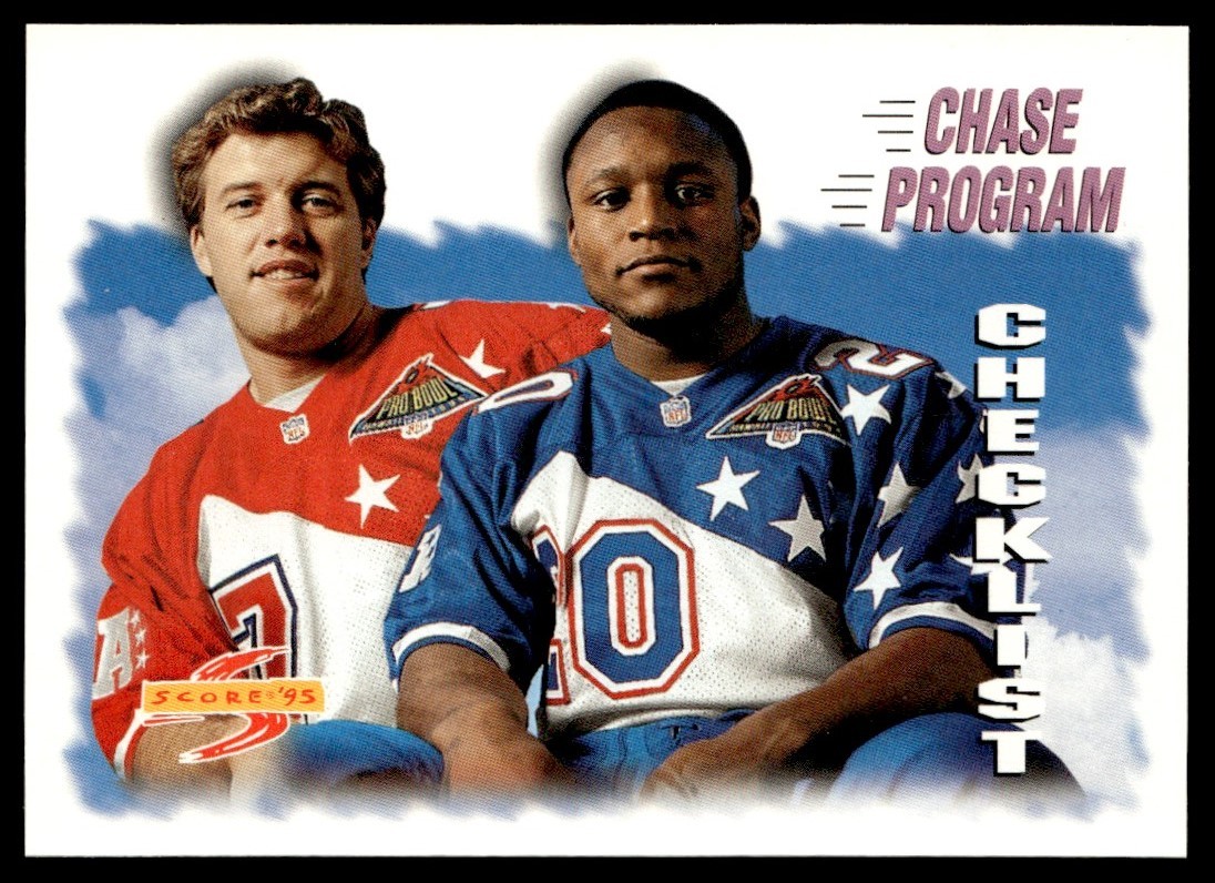 1995 Score Chase Program Checklist Denver Broncos/Detroit Lions #235