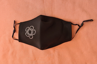 Maske Baumwolle Stoffmaske Schwarz Mit Strasssteinchen