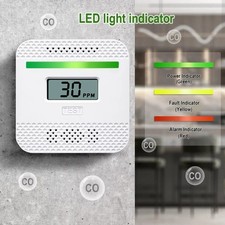 Alarme Monoxyde de Carbone Garage Intérieur Gaz Moniteur Alarme avec Affichage Numérique LCD