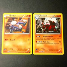 Drilbur Excadrill Pokemon Card Evolution Lot Black & White Dark Explorers NM