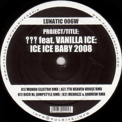ReAnimator - Ice Ice Baby 2008 - Vinyl Record 12 - F4593z