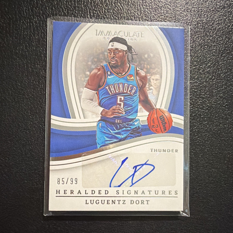 Panini 2022-23 Immaculate Heralded Sigs Luguentz Dort Auto #IHS-LUD /99